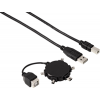 Переходник USB plug (B4,B5,B6,B8,M4) -> USB-B, кабель USB-A/B 1.8м HAMA