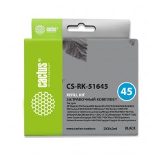 Заправочный набор Cactus CS-RK-51645 черный 2x30мл для HP DJ 710c/720c/722c/815c/820cXi/850c/870cXi/