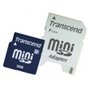 Карта памяти Secure Digital mini 2GB Transcend 80x + адаптер